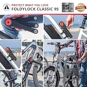 SEATYLOCK　FOLDYLOCK CLASSIC ブラック　自転車ロック Carton of 6 Foldylock 95cm - SEATYLOCK