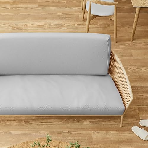 Miniatura 5 de MoNiBloom Funda elástica para futón individual, sin brazos, funda para sofá sin brazos, protector de muebles, funda lavable con cremallera para