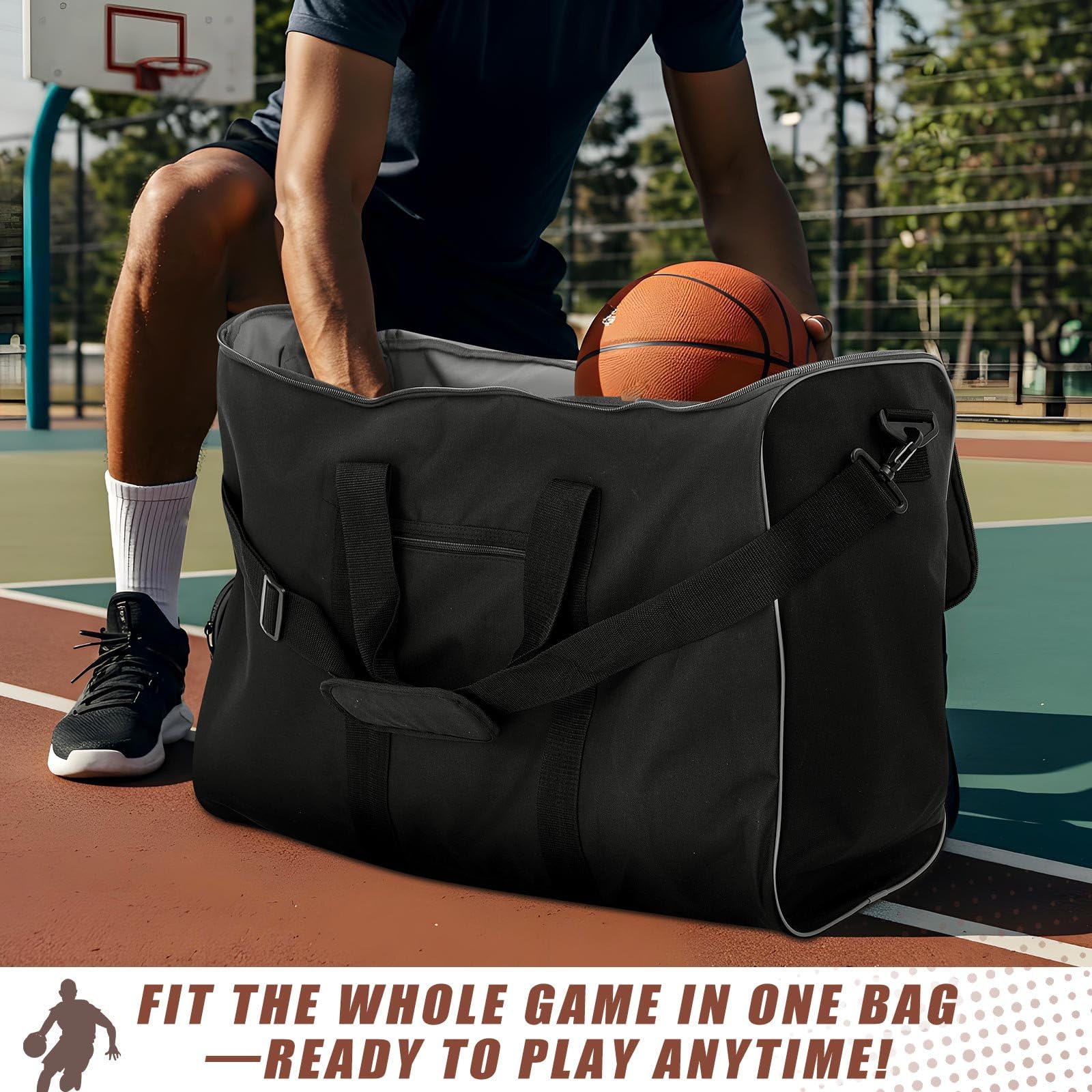 Soulchen Fußball-Reisetasche für Ausrüstung, extra große Sportausrüstungstasche mit separaten Fächern für Reisen, Volleyball, Sport, Fitnessstudio, Zubehör