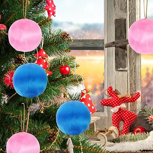 Miniatura 8 de ABOOFAN 30 bolas de Navidad de satén, adornos de seda para Navidad, inastillables, decoración de esferas colgantes, bolas colgantes inastillables