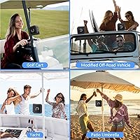 Vista 7 de Altavoz Bluetooth para carrito de golf, altavoz inalámbrico portátil magnético con sonido estéreo fuerte, refuerzo de graves de 20 horas