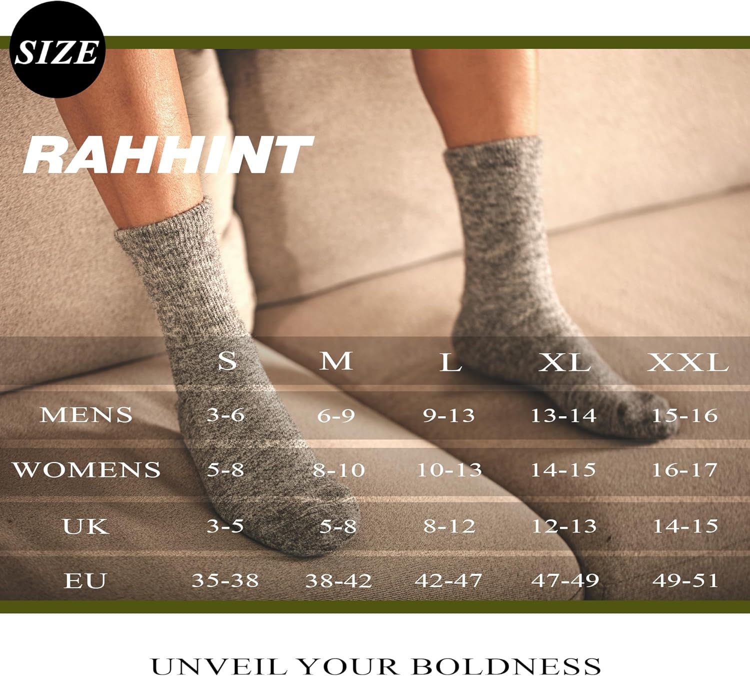 Alpaca Wool Diabetic Socks for Men Women Non Binding Wide Loose Fit Thick Warm Soft Seamless Moisture Breathable - Image 6