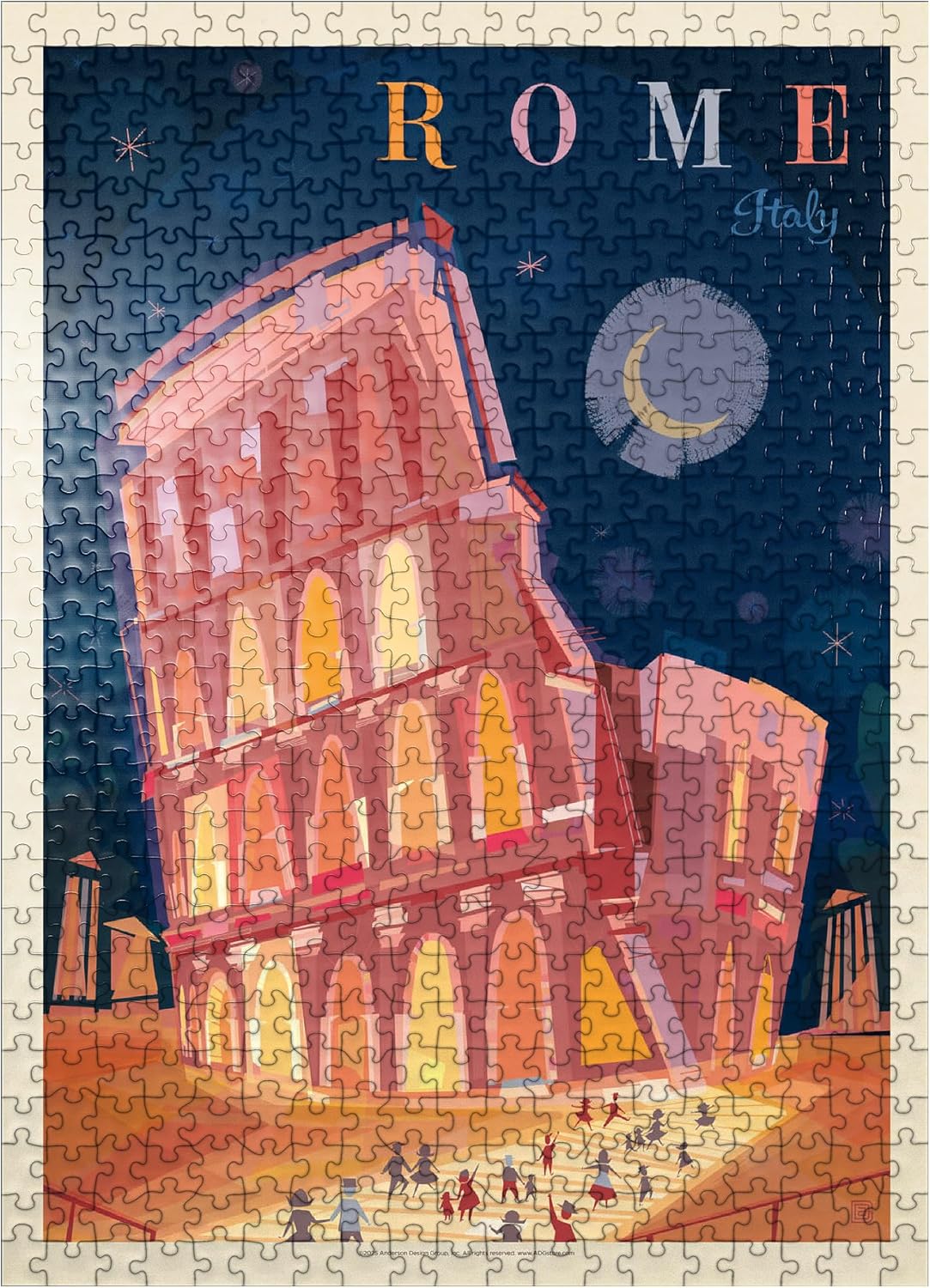 MyPuzzle Italy, Rome: Colosseum (Mod Design) - Premium 500 Piece Jigsaw Puzzle for Adults