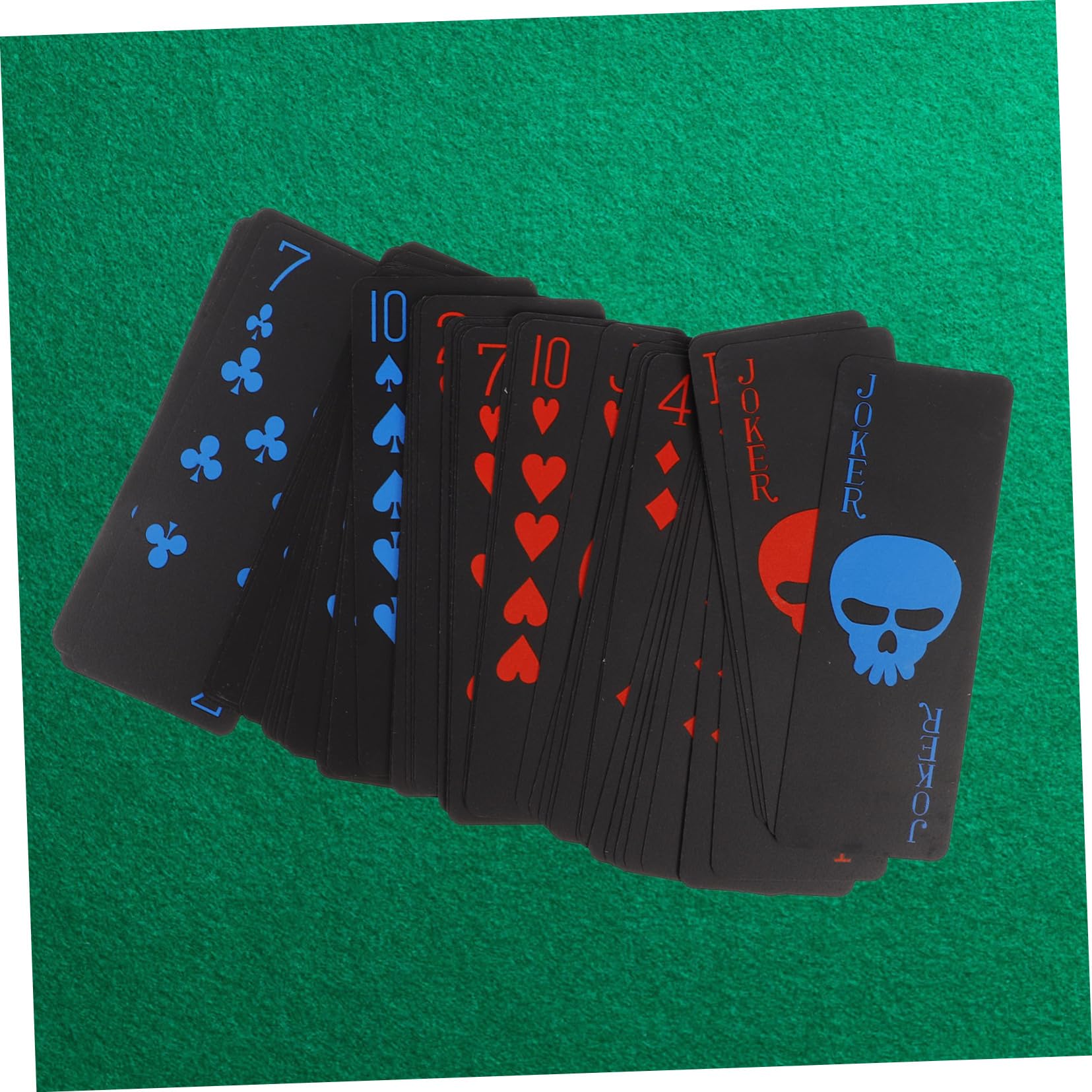 Sosoport Cartes à Jouer Noires Imperméables Jeu De Cartes De Poker Classique Imperméables Plastique pour Adultes
