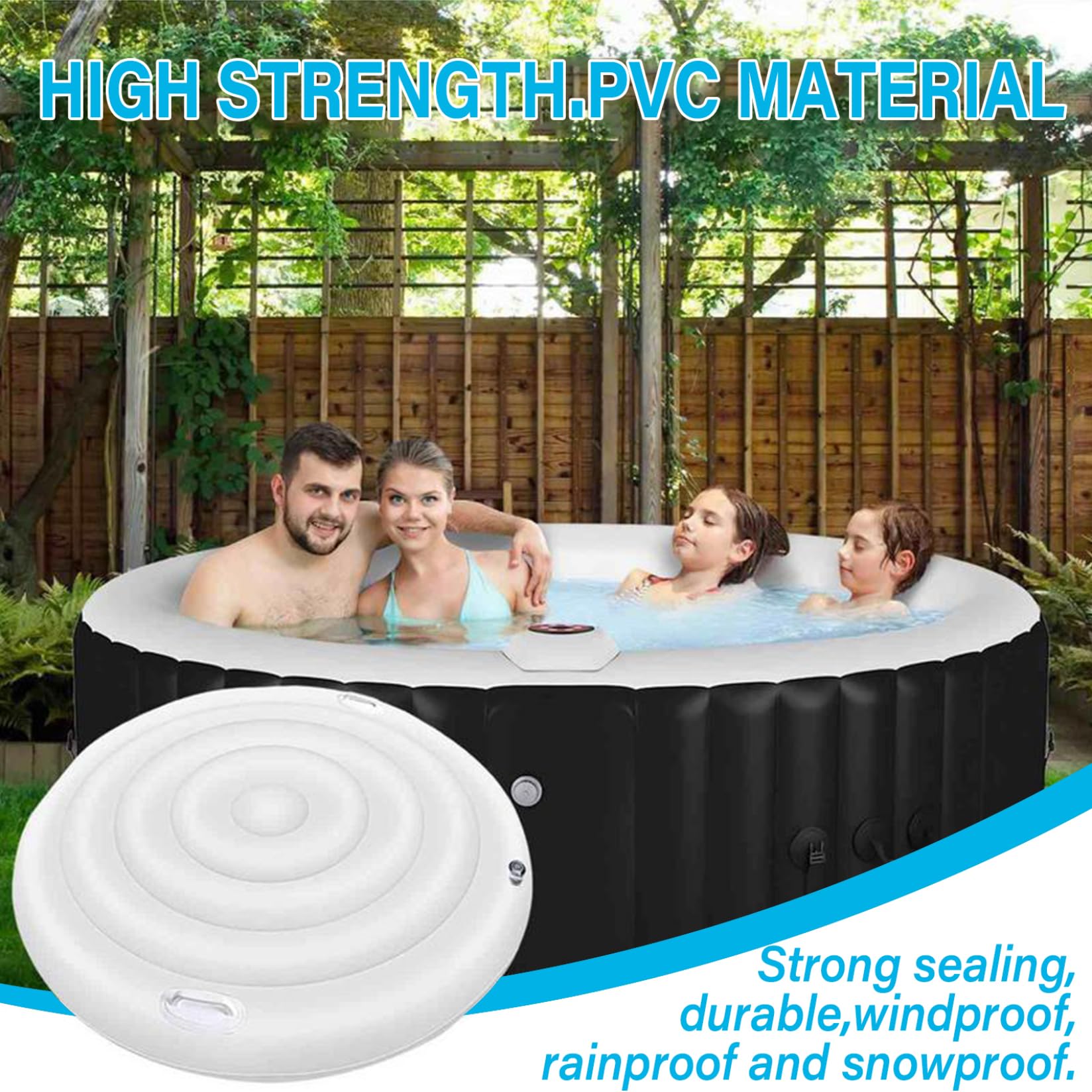 Winddicht Zonnescherm Voor Opblaasbare Hot Tub - Bescherming Tegen De Zon Met Gaas Ramen