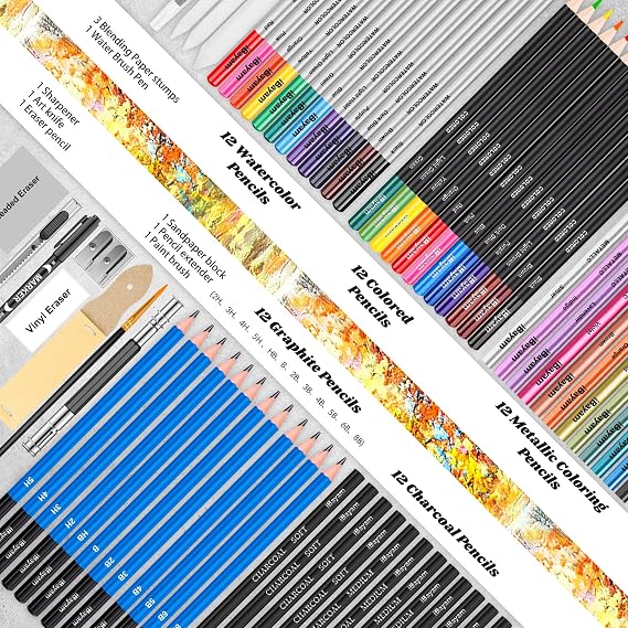 قلم iBayam 18 Color Fineliner ومجموعة رسم 78 حزمة
