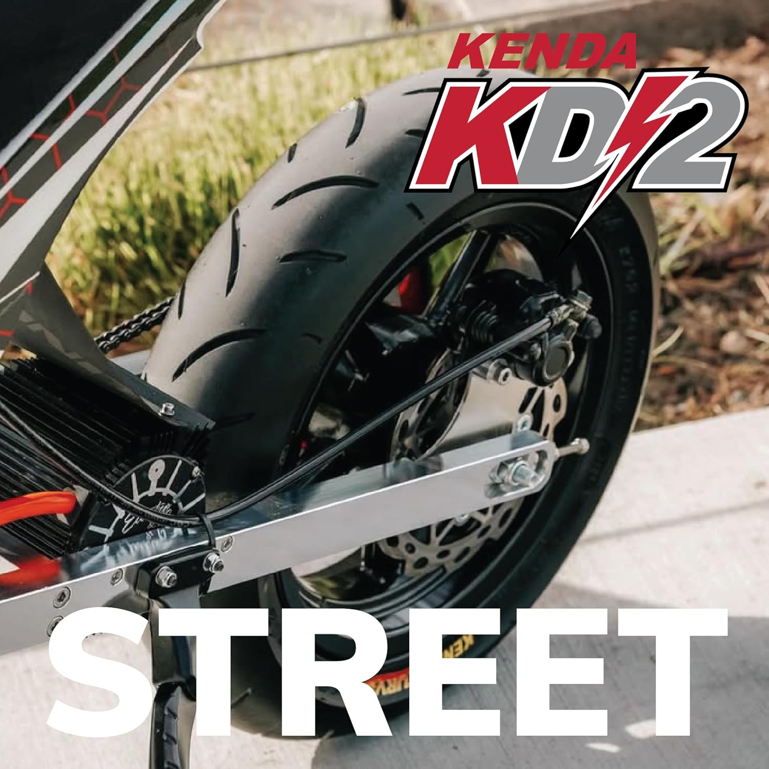 Kenda KD2 Kwick (KD2) 120/80-12 Rear Tire for Motorcycle & Scooter w/Keychain - Radial Tire with Top-Speed Stability & Excellent Wet Grip - Fit with Honda Grom (120/80-12)