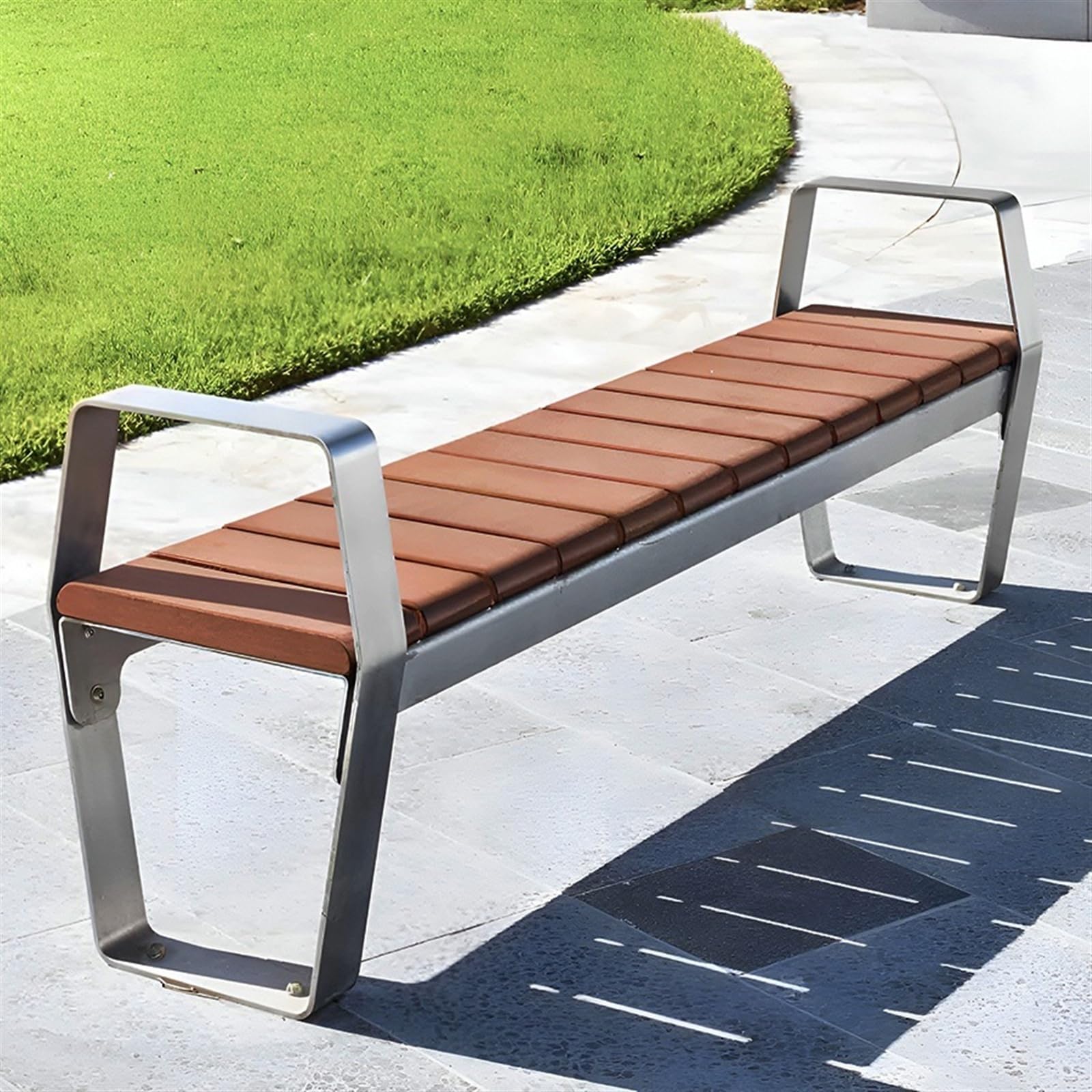 Panchina da giardino per esterni, XL, per cortile, piscina e prato, panca per il tempo libero, per relax e comfort all'aperto
