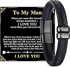 Merclix Men's Bracelet for Dad, Grandad, Husband, or Boyfriend on Christmas Day, Birthday, Anniversary, or Valentine's Day