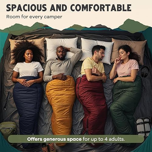 Miniatura 4 de CloudCamp - Tienda de campaña inflable para 6 personas con protección UV, tela Oxford impermeable, tienda de campaña glamping de configuración