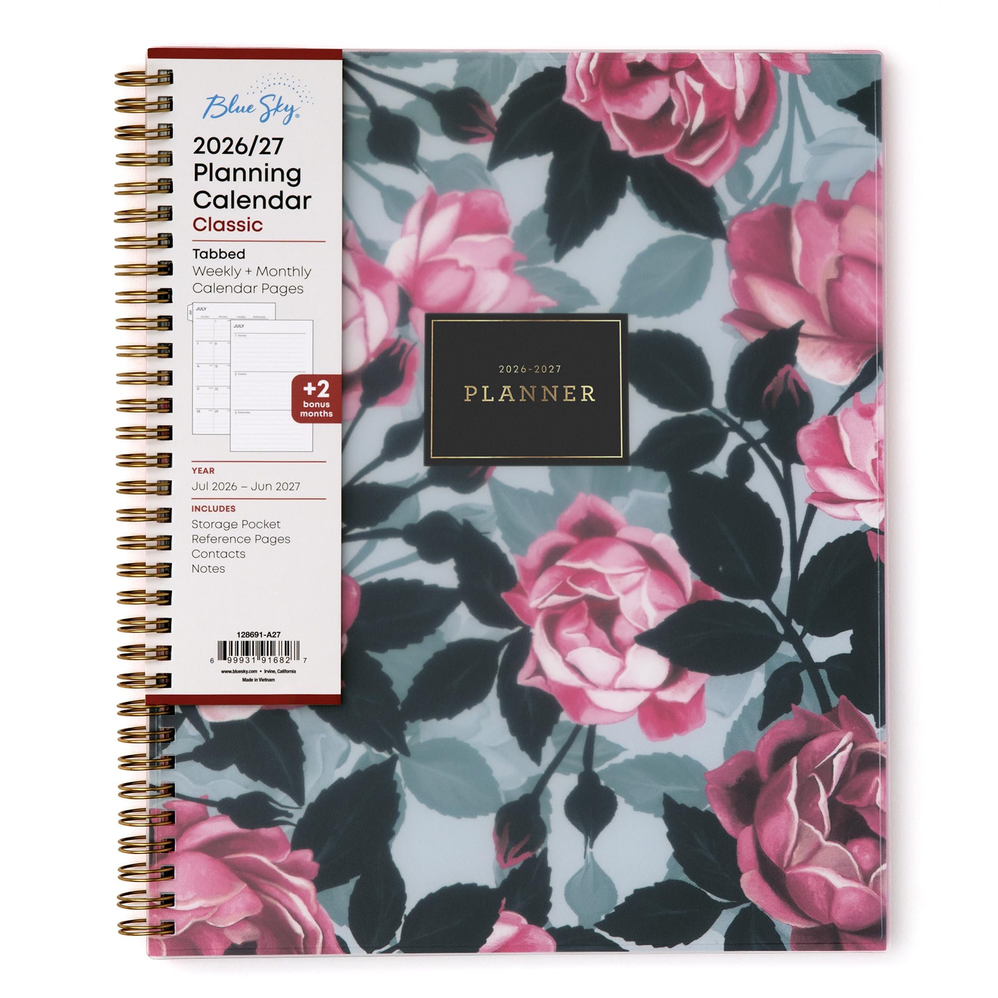 Blue Sky Weekly and Monthly Academic Planner