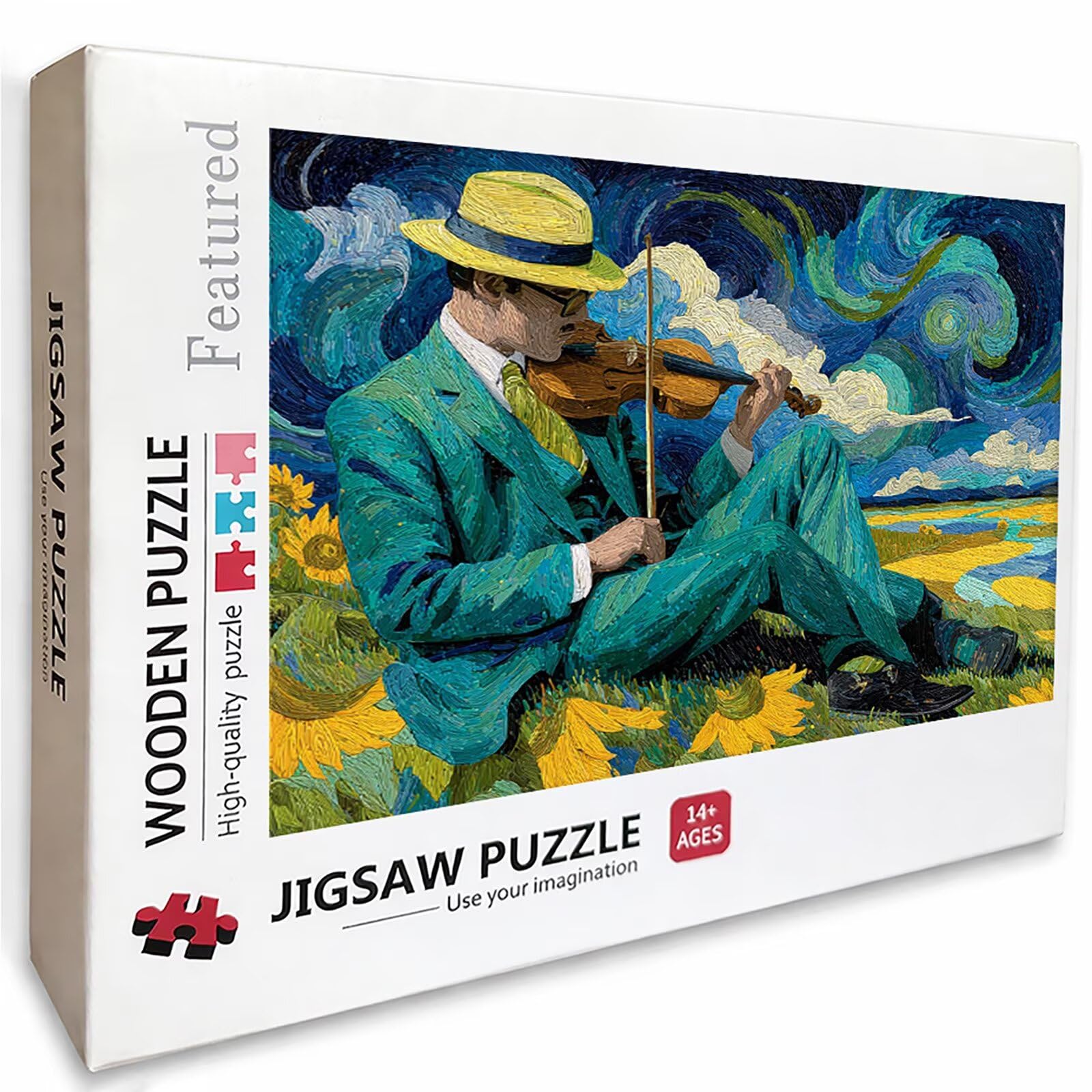 Puzzle 2000 elementów dla dorosłych, gwiaździste niebo, drewniane puzzle, 99 x 71 cm, części ściśle do siebie pasują, dla mężczyzn, kobiet, starszych seniorów, dekompresji, prezenty letnie, widok