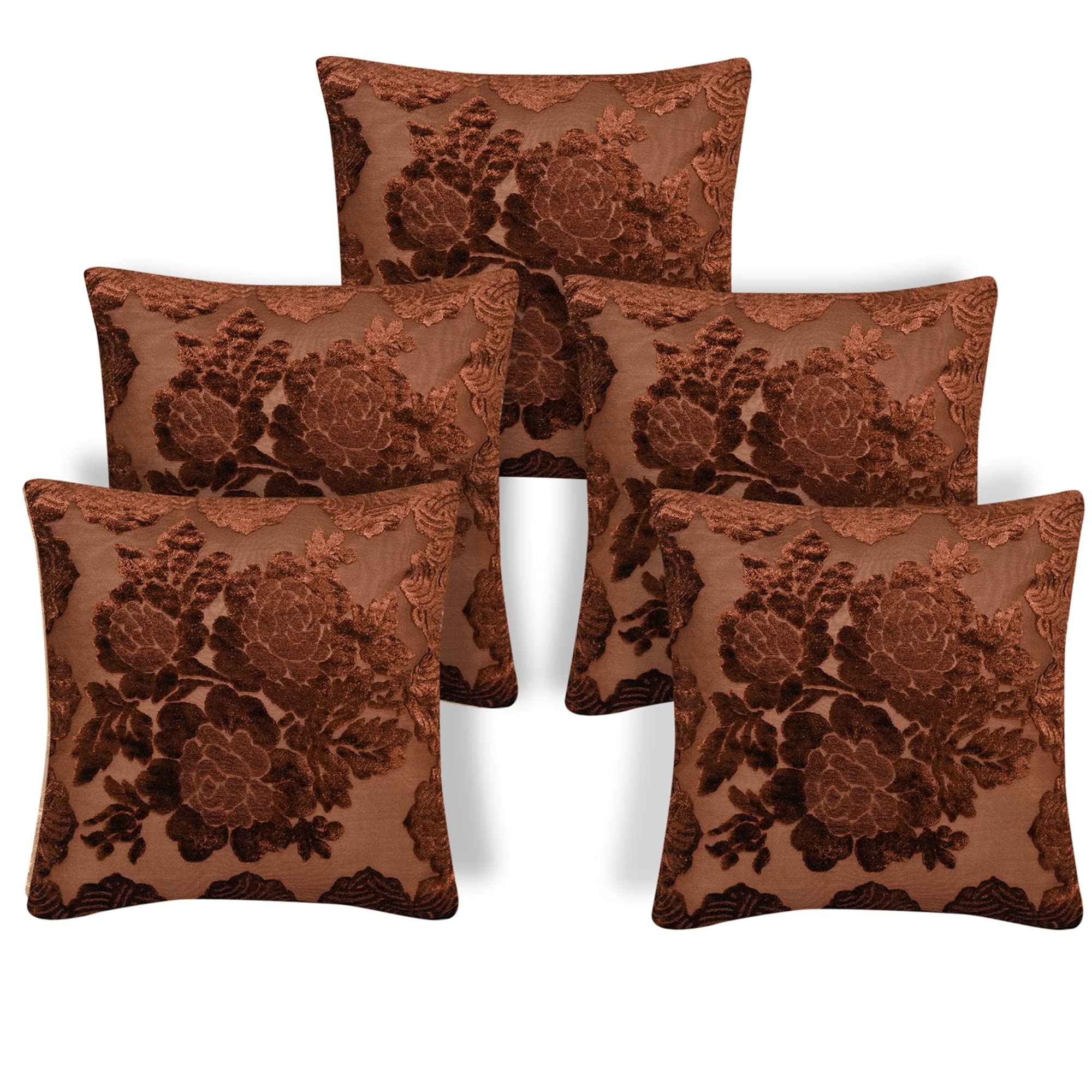 OrientalWeavers Cushion Pillows Cover Cushion Covers 16 X 16 Inch I Velvet Cushion Covers for Bedroom I Brown(Polyester, Square, Pack of 5.)… (B09CLDHHQ1) Amazon Price History, Amazon Price Tracker