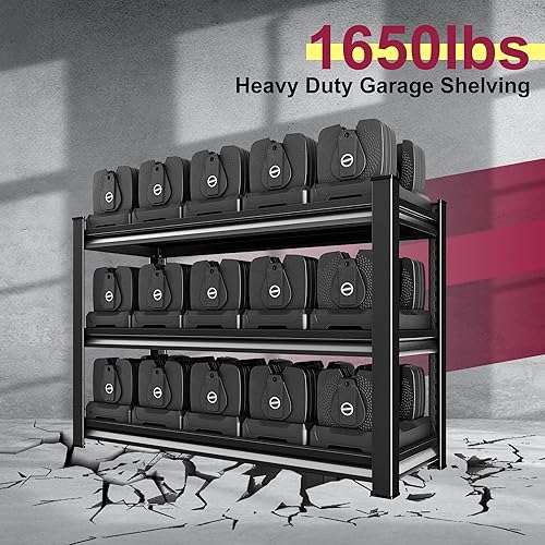 Miniatura 6 de Estantería de garaje de 48 pulgadas de ancho, estantes de almacenamiento ajustables de 1560 libras, 48 pulgadas de ancho x 15.7 pulgadas de