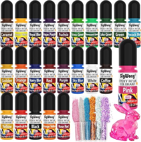 Miniatura 8 de Pigmento de resina epoxi – Colorante líquido translúcido de 36 colores, tinte altamente concentrado para hacer joyas de bricolaje, pintura AB