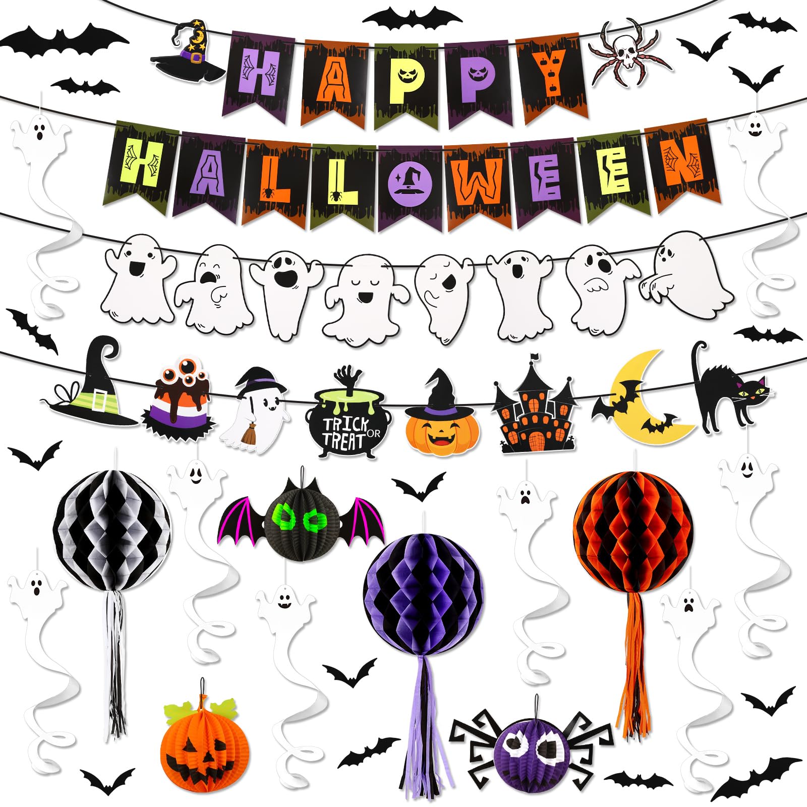 Amazon.co.jp: Neiang ハロウィン 飾り 吊り下げ 41点セット