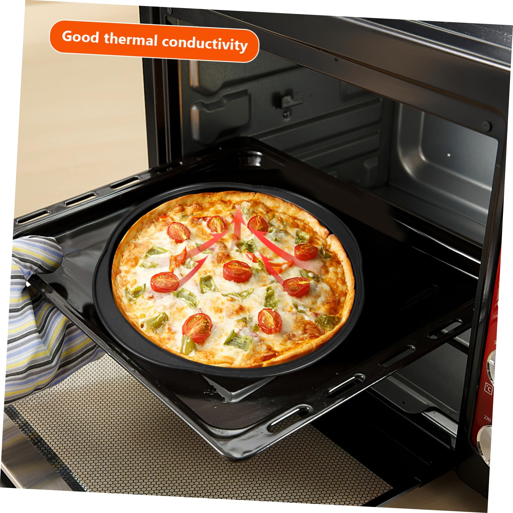 4piezas Bandejas Para Pizza Perforadas Con Acero Al Trapeadores Para Horno Utensilios De Cocina Antiadherentes Para Hornear Pizza