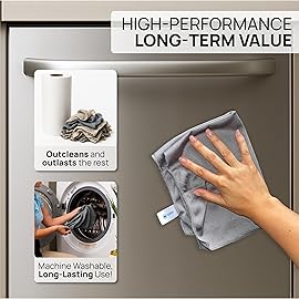 Claro Stainless Steel Cleaner Cloth 8-Pack - Microfiber Cleaning Cloths for Appliances, Sinks & Fridge | Lint-Free Streak-Free Stainless Reusable Alternative to Chemical Cleaners