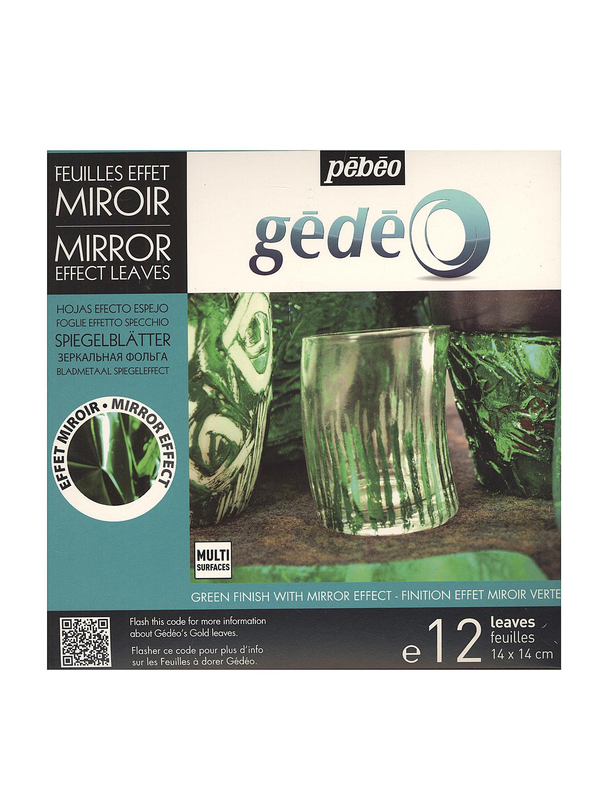 Pebeo Gedeo Gilding Mirror Effect Metal Leaf Green [Pack of 2 ]
