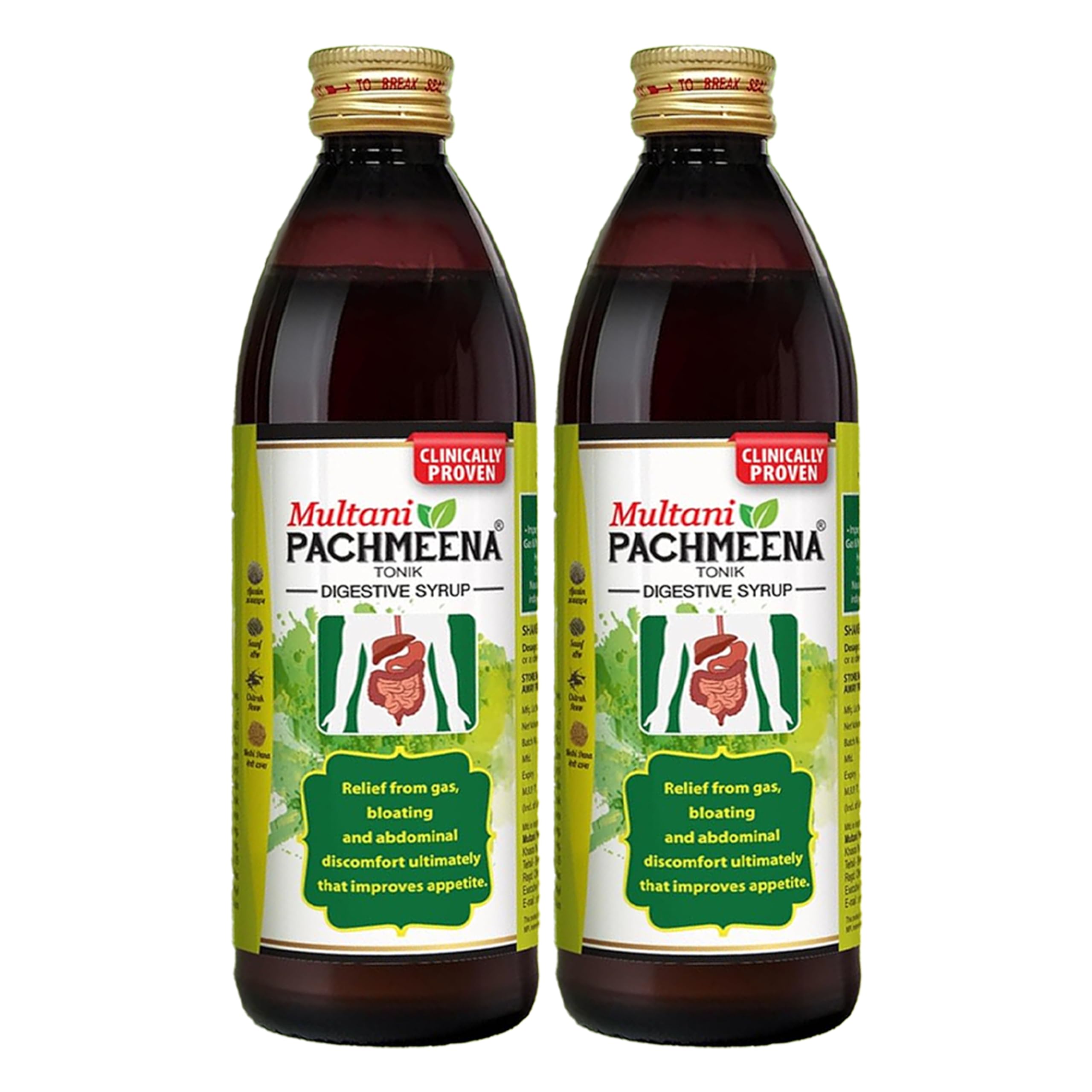 Pachmeena Tonik Digestive Syrup |Ayurvedic Products For Better Digestion | Relief From Gas, Bloating, Abdominal Discomfort | Usefull In Improving Appetite | 300 Ml (Pack of 2)