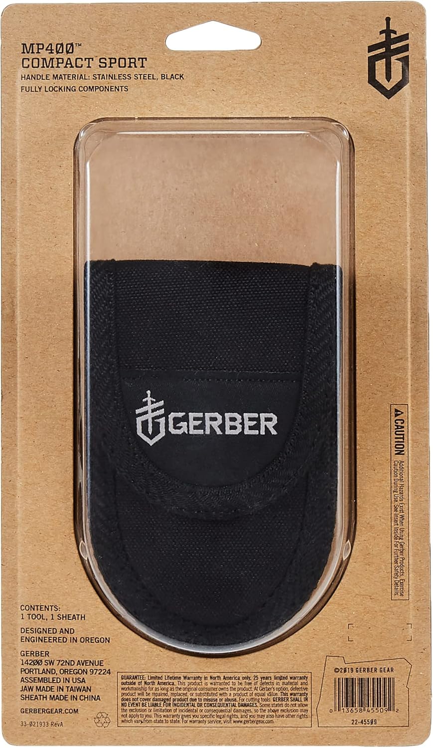Gerber Gear MP400 Compact Sport Multi-Plier, Black [22-45509]