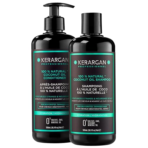Kerargan - Feuchtigkeitsspendendes Shampoo & Conditioner Duo mit Kokosöl für
