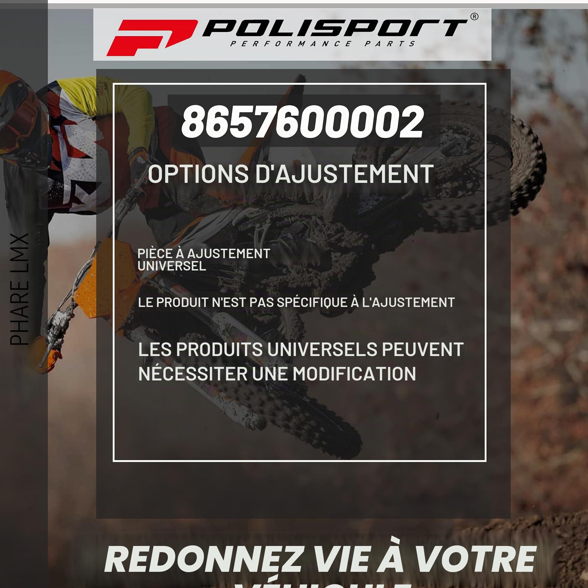 Polisport HEADLIGHT LMX BK
