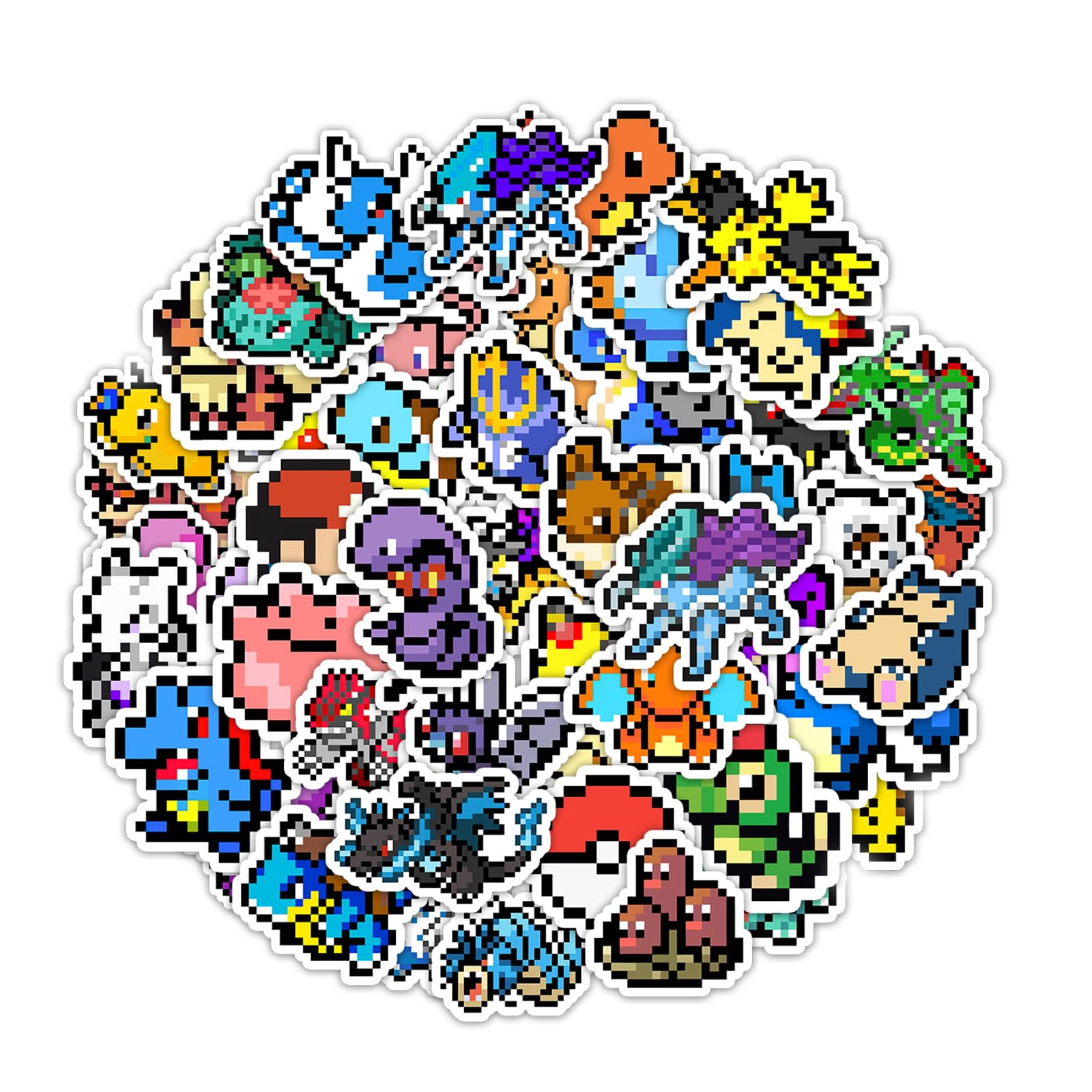 GTOTd Retro Video Game Stickers (50 Pcs Large Size) Viny Waterproof Cute Cartoon Stickers for Teens DIY Decal Party Supplies for Water Bottle Luggage Guitar Skateboard