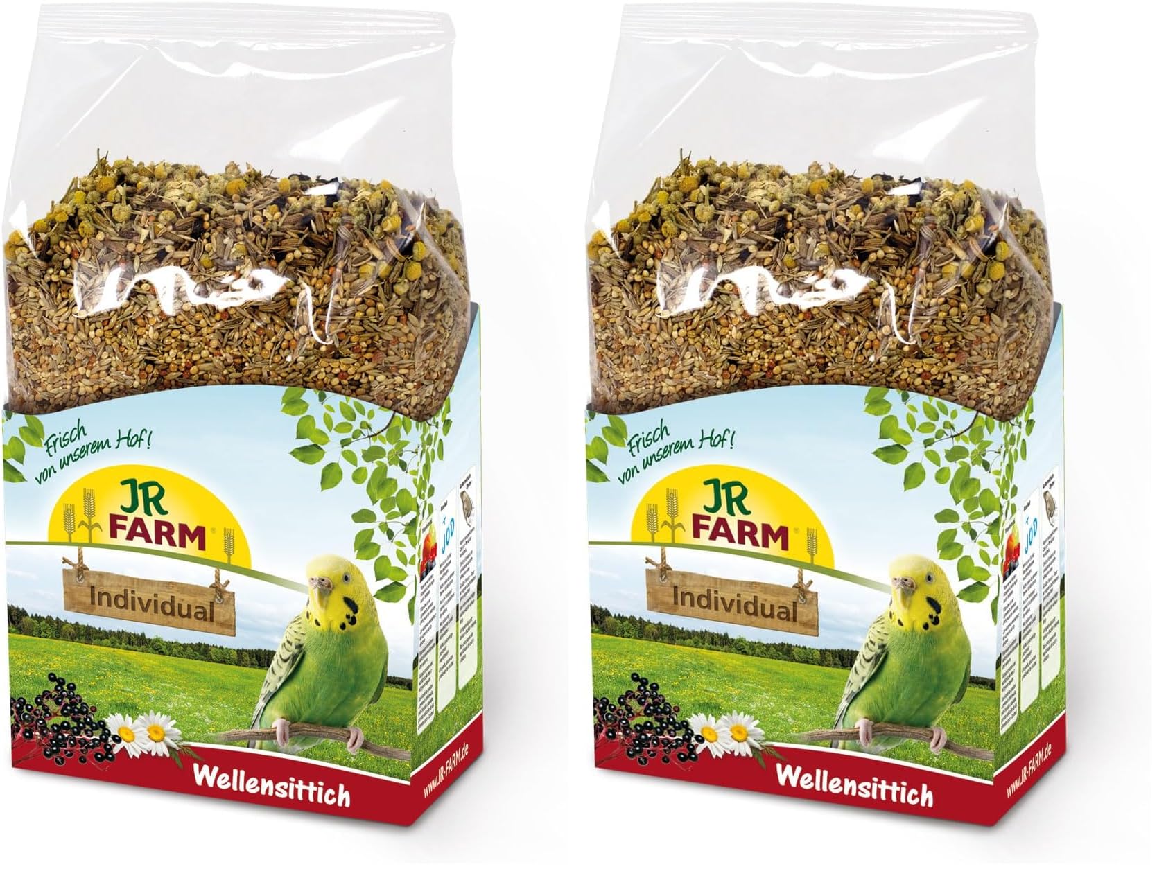 JR FARM Birds Individual Wellensittich 1 kg (Packung mit 2)