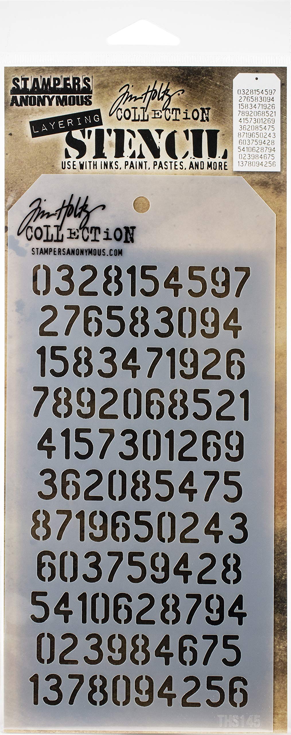 StampersA Layering Stencil THoltz Digits