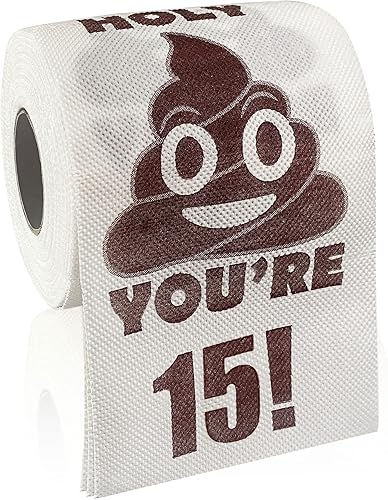 Miniatura 13 de Regalos de feliz cumpleaños 25, rollo de papel higiénico divertido de 3 capas, papel higiénico impreso Holy Poop You're 25, regalo de bromas