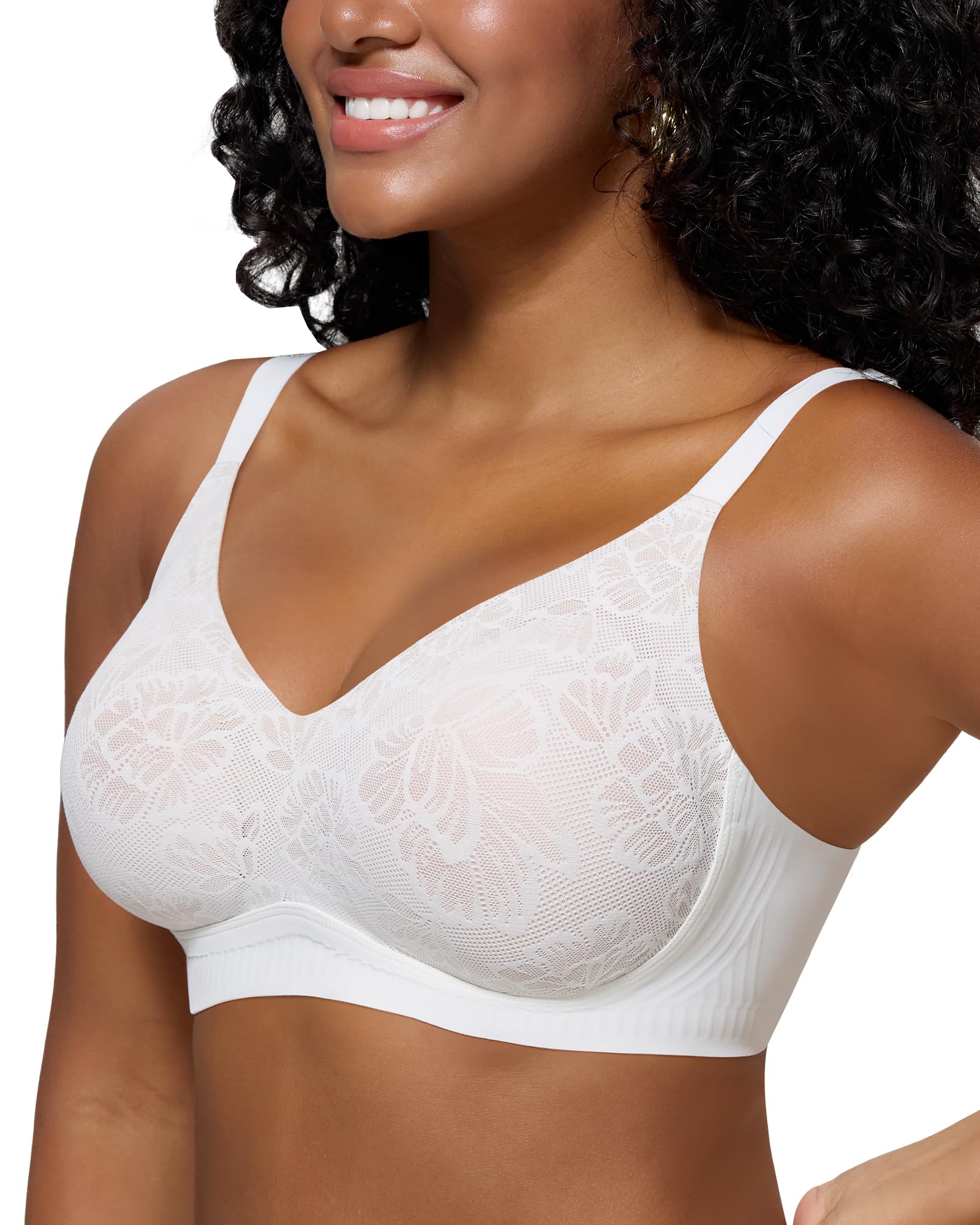 HORISUN Lace Jelly Bras for Women No Underwire Seamless Wireless Bra