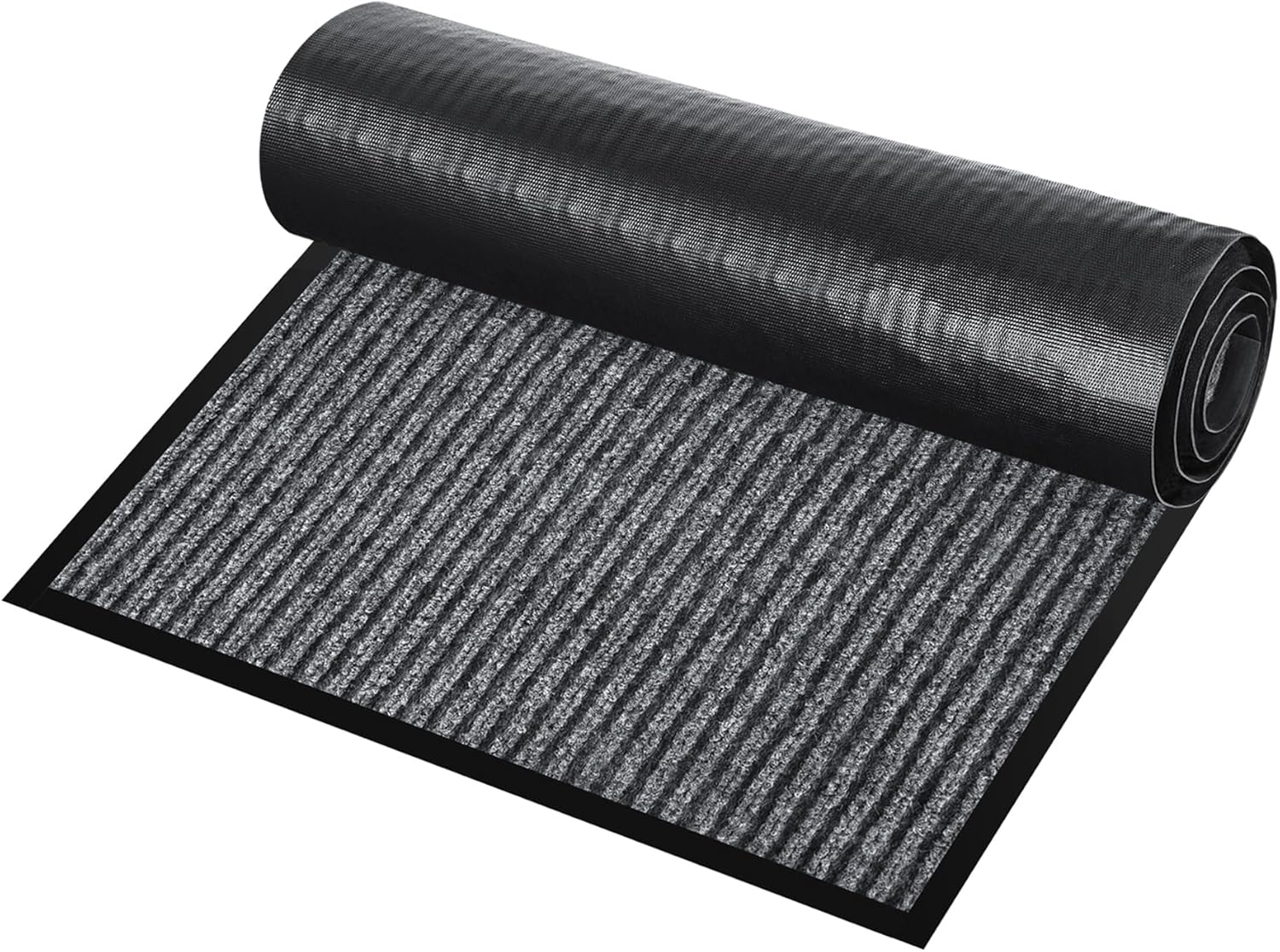 ToLanbbt 2' x 6' Front Door Mat Extra Large Commercial Industrial Rug Heavy Duty Outdoor Indoor Entryway Doormat Low Profile Welcome Entry Door Mat Non Slip Backing for Entrance Home Office, Gray