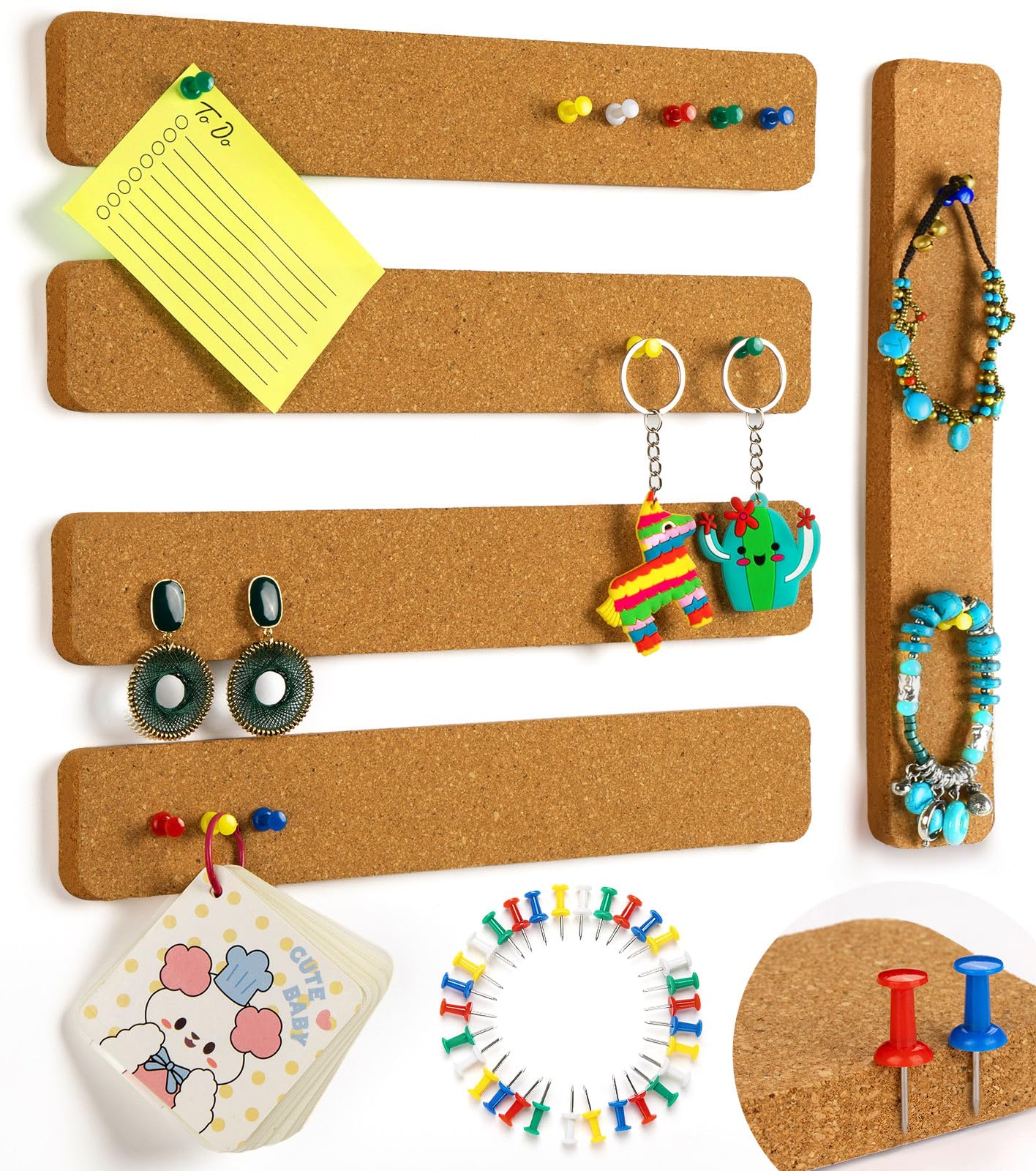 Corcho para tablero autoadhesivo que evita agujeros en tus paredes 7