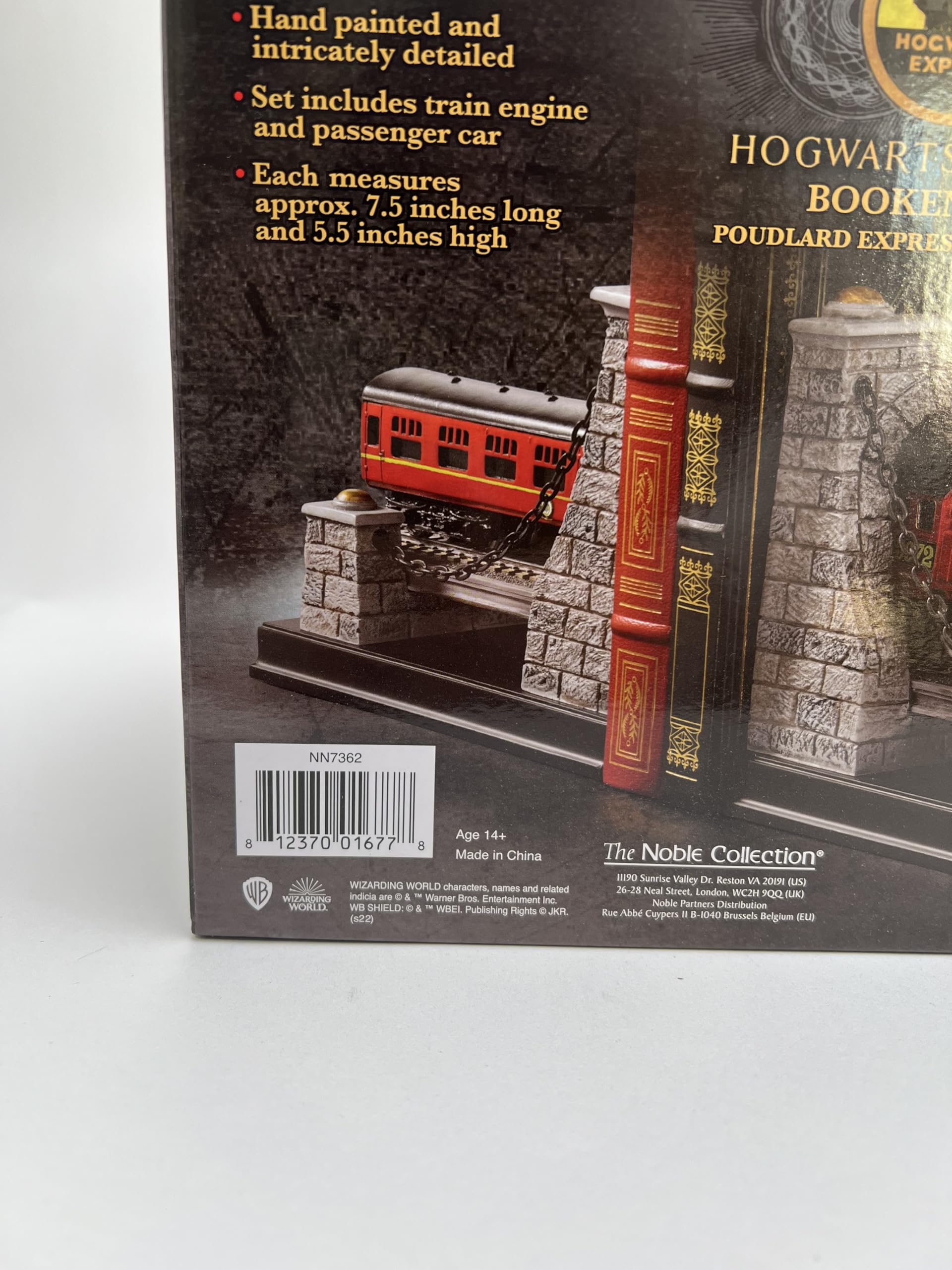 The Noble Collection Harry Potter Hogwarts Express Bookends - Two 5.5in (14cm) Hand Painted Resin Train Bookends - Officially Licensed Film Set Movie Props Gifts