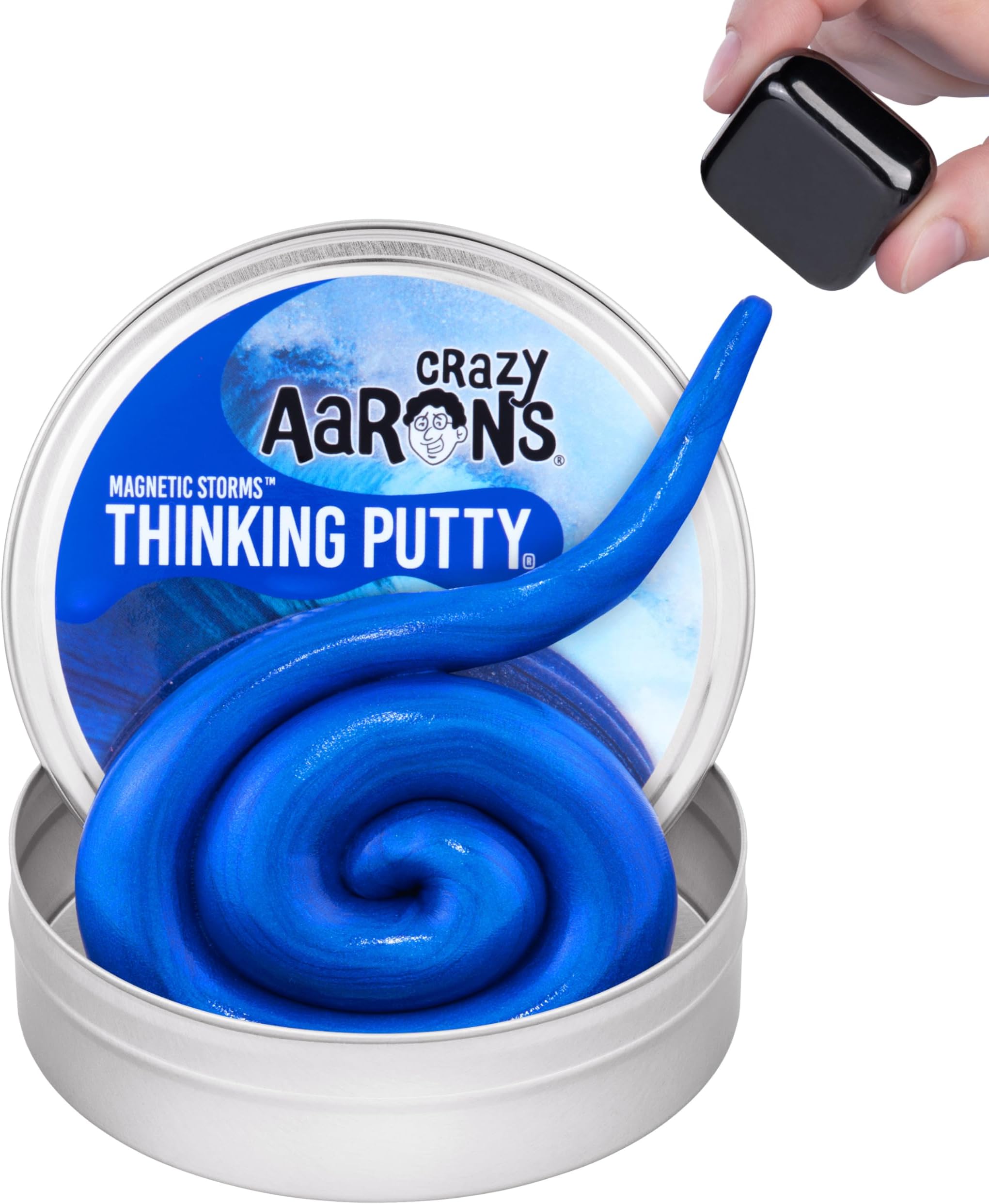 Crazy Aaron's Thinking Putty - Tidal Wave - Super Magnetic Sensory Putty for Kids and Adults in a 4" Tin - Creative and Endless Fun, Stress Relief Therapy Toys, Never Dries Out