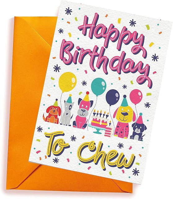 Scoff Paper Edible Happy Birthday Dog Card  The Card Your Dog Can Eat! Happy Birthday to CHEW, Single A5, Bacon Flavoured Card. Ideal Treat, Snack, Gift Or For Your Pet