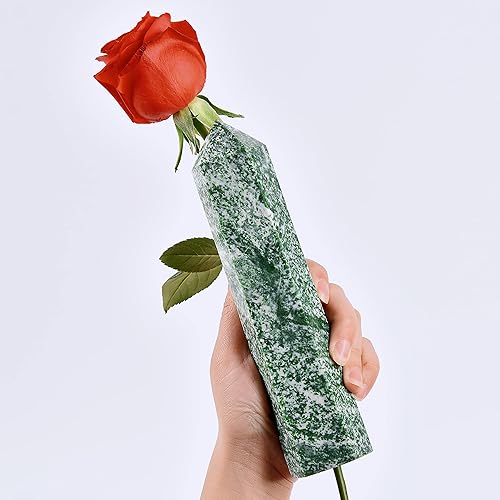 Miniatura 7 de Varita de cristal de jaspe Picasso de 8 pulgadas, varita grande de torre de cristal natural para decoración de Reiki, puntos de cristal curativos,