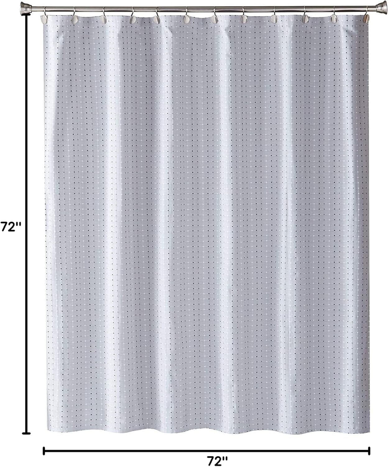 SKL Home by Saturday Knight Ltd. Hopscotch Fabric Shower Curtain, Gray 72x72