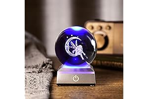 Gifts for Women & Girls: 3D Glass Laser Engraved Fairy & Moon...
