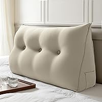 Vista 15 de WOWMAX Cabecero de Cama Multifuncional con Almohada Tapizada Doble, Cabecero para Dormitorio Individual XL, Portátil para Dormitorio Universitario