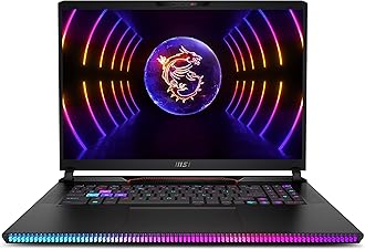 MSI Raider GE78-HX 17 Inch QHD Gaming Laptop - (Intel Core i9-13950HX, Nvidia GeForce RTX 4080, 32GB RAM, 2TB SSD, Windows 11 Home) - Core Black