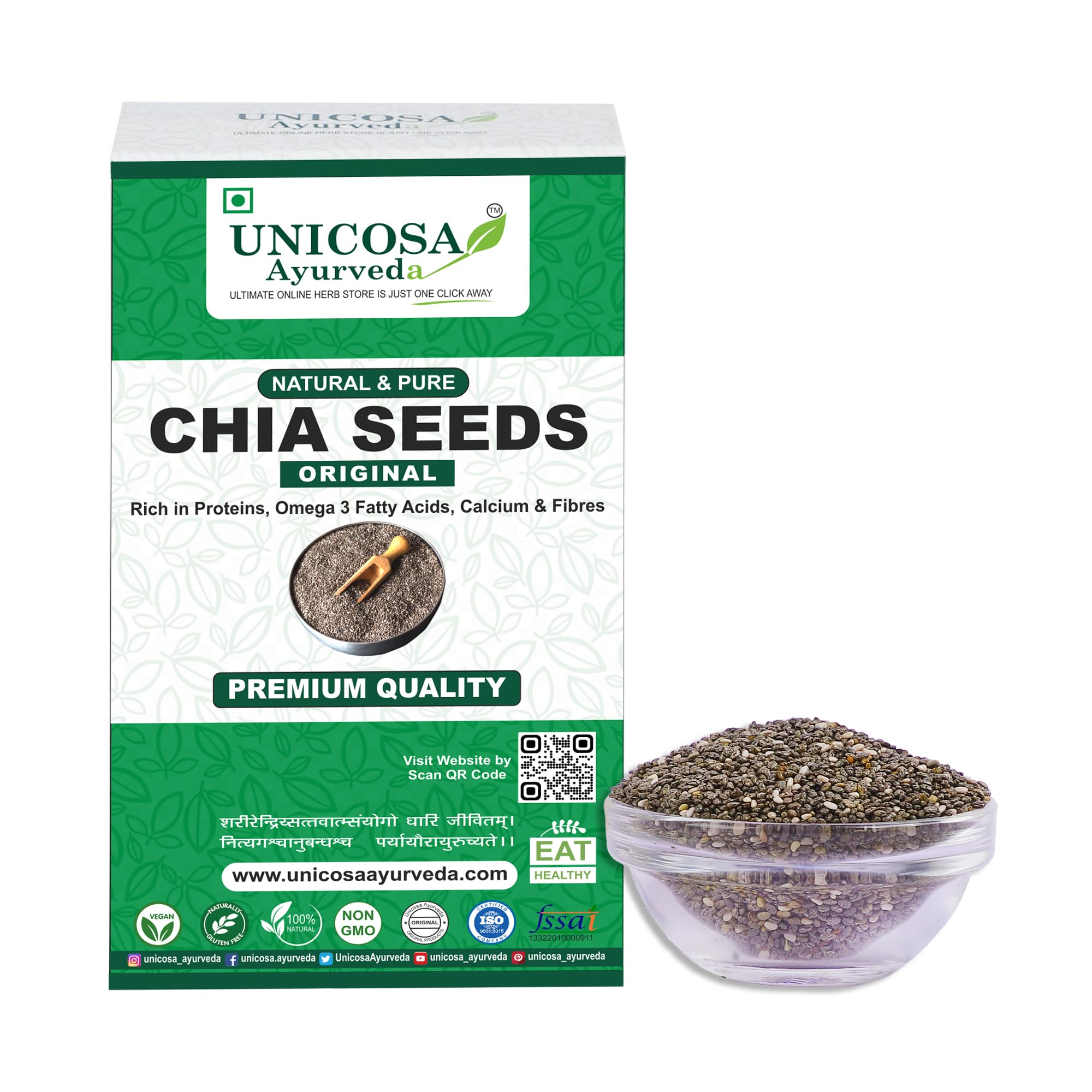 UNICOSA Ayurveda Natural Chia Whole Seeds for Weight Loss Omega 3 1Kg (250gm*4) | Original & Premium (B0C5SSL5T8) Amazon Price History, Amazon Price Tracker