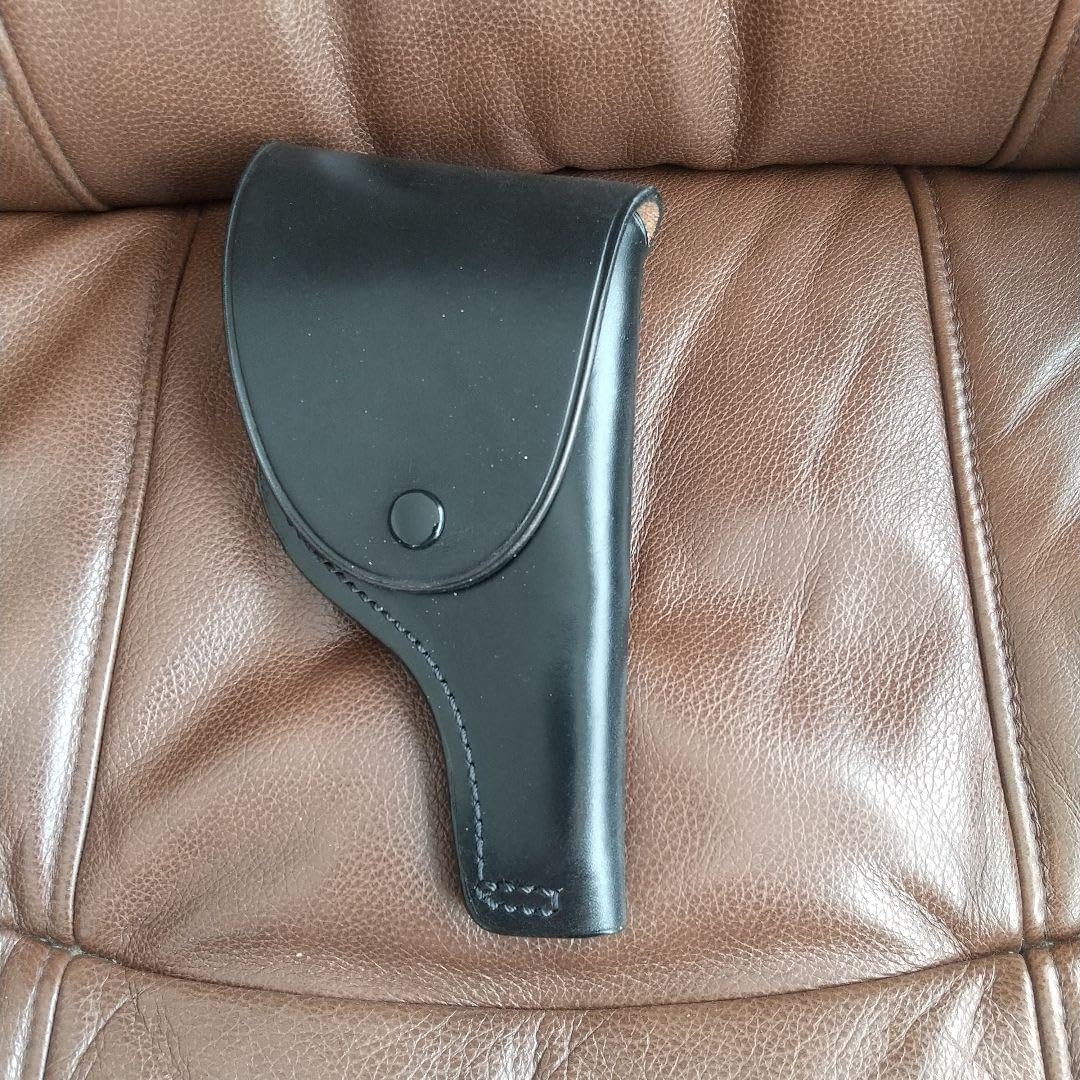 レザー製フラップ付きホルスター 整備済 革製 懐中電灯・特殊警棒