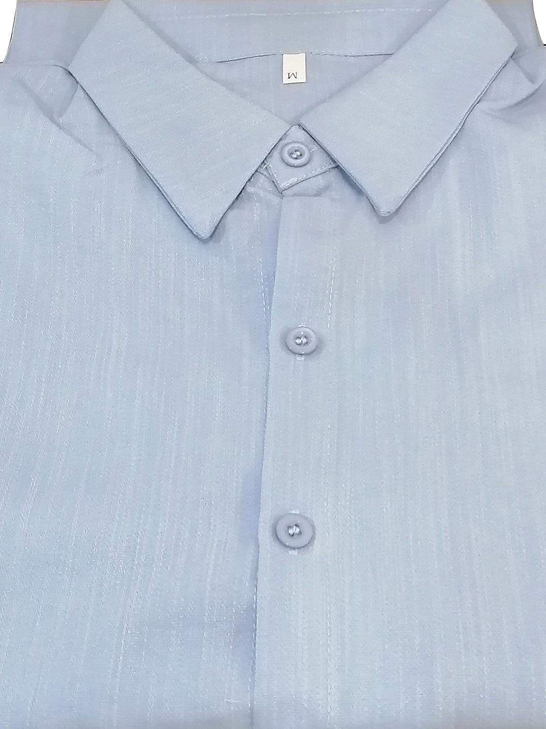 Fronage Women's Casual Cotton Linen Shirt Dress Button Down 1/2 Long Sleeve Lapel V Neck Summer Midi Dresses with Pockets - Image 3