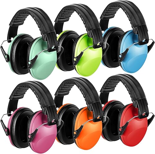 Amylove 6 audífonos con cancelación de ruido para niños y adultos, protección auditiva de 27 db con reducción de ruido (estilo cremoso, color