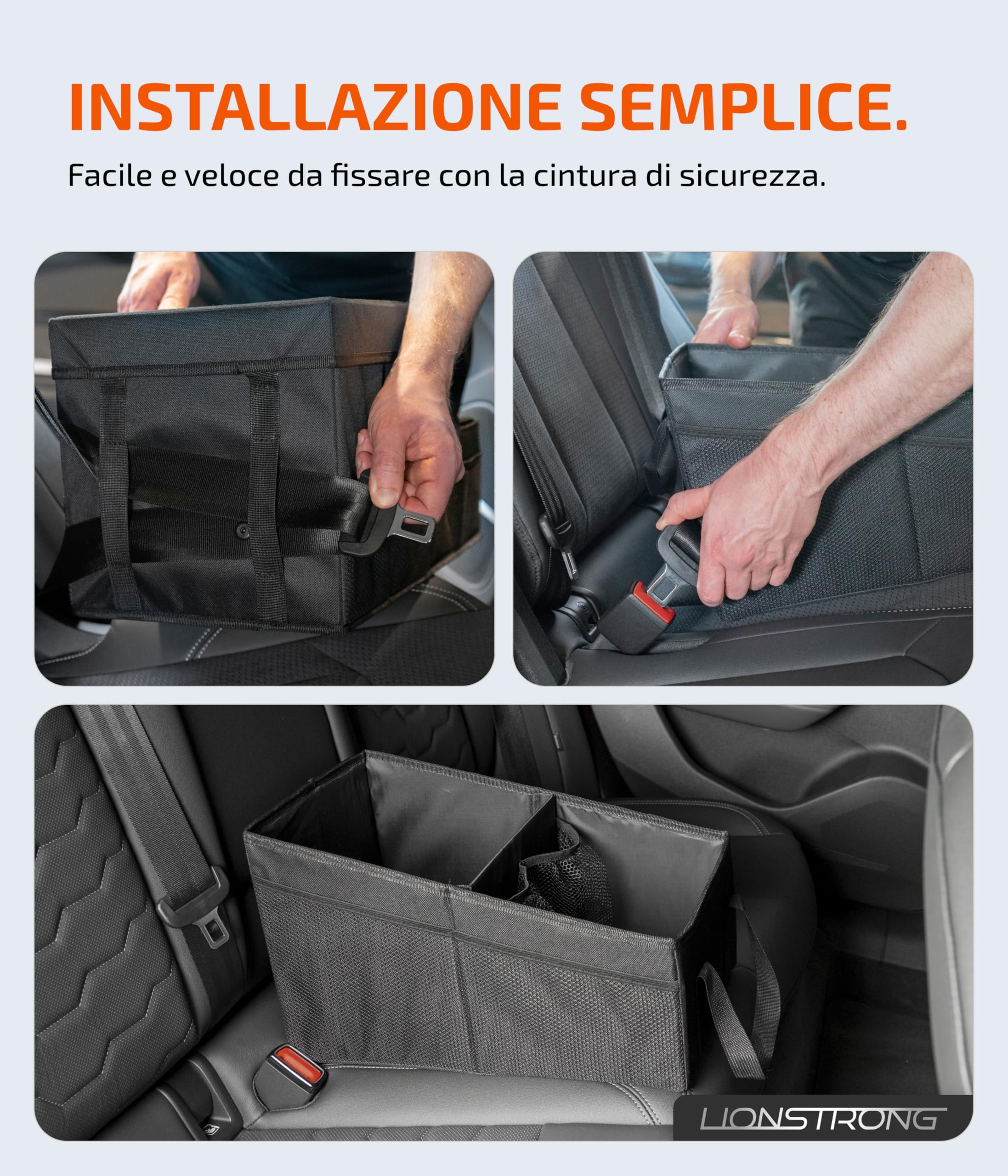 Organizzatore Auto LIONSTRONG Per Sedile | Con Portabottiglie E Spazio Extra - Foto 2