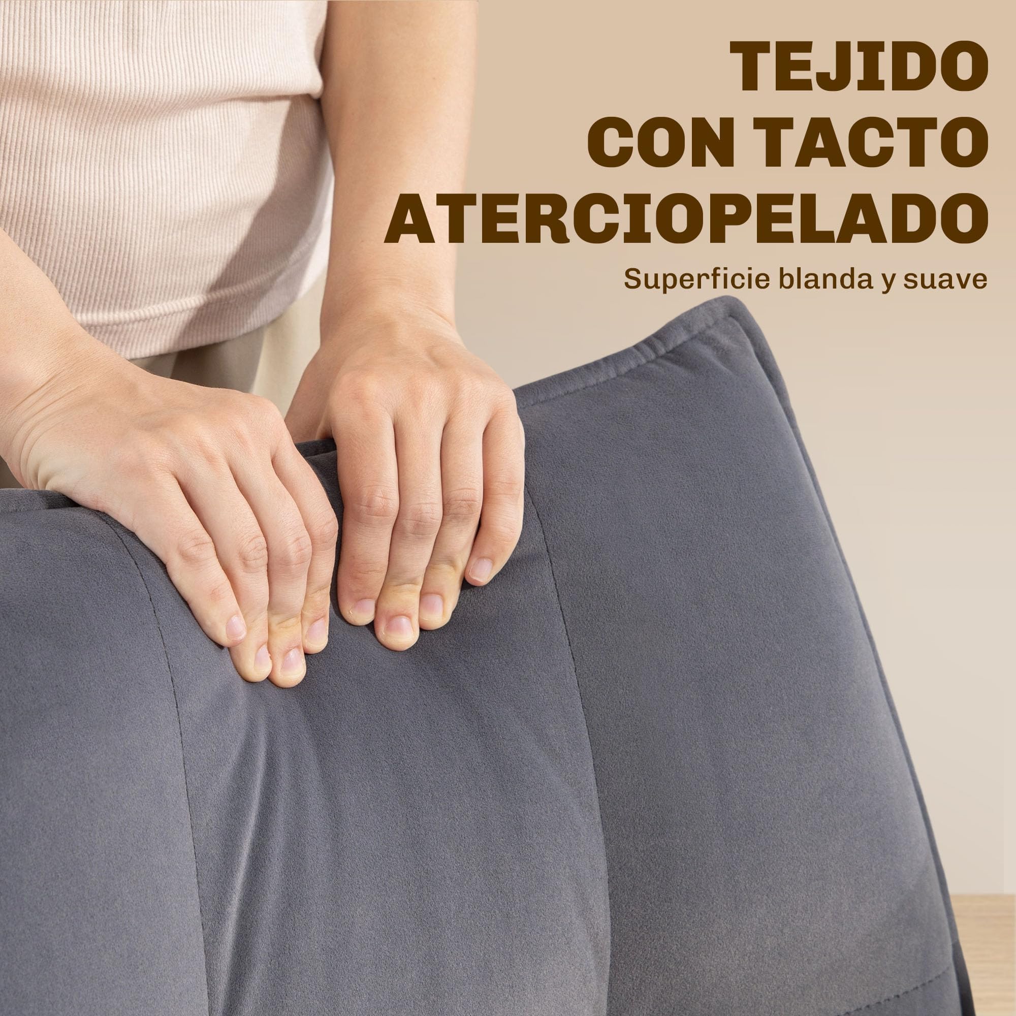 HOMCOM Juego de 2 Sillas de Comedor Giratorias 360° con Reposabrazos Gris | Sillas de Cocina, Respaldo Acolchado, Tapizado en Terciopelo, Patas de Acero, para Oficina, Conferencia, Sala de Estar