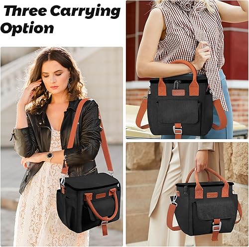 Miniatura 6 de Joymee Lonchera aislada para mujereshombres lonchera impermeable para oficina trabajo picnic playa reutilizable grande a prueba de fugas con correa