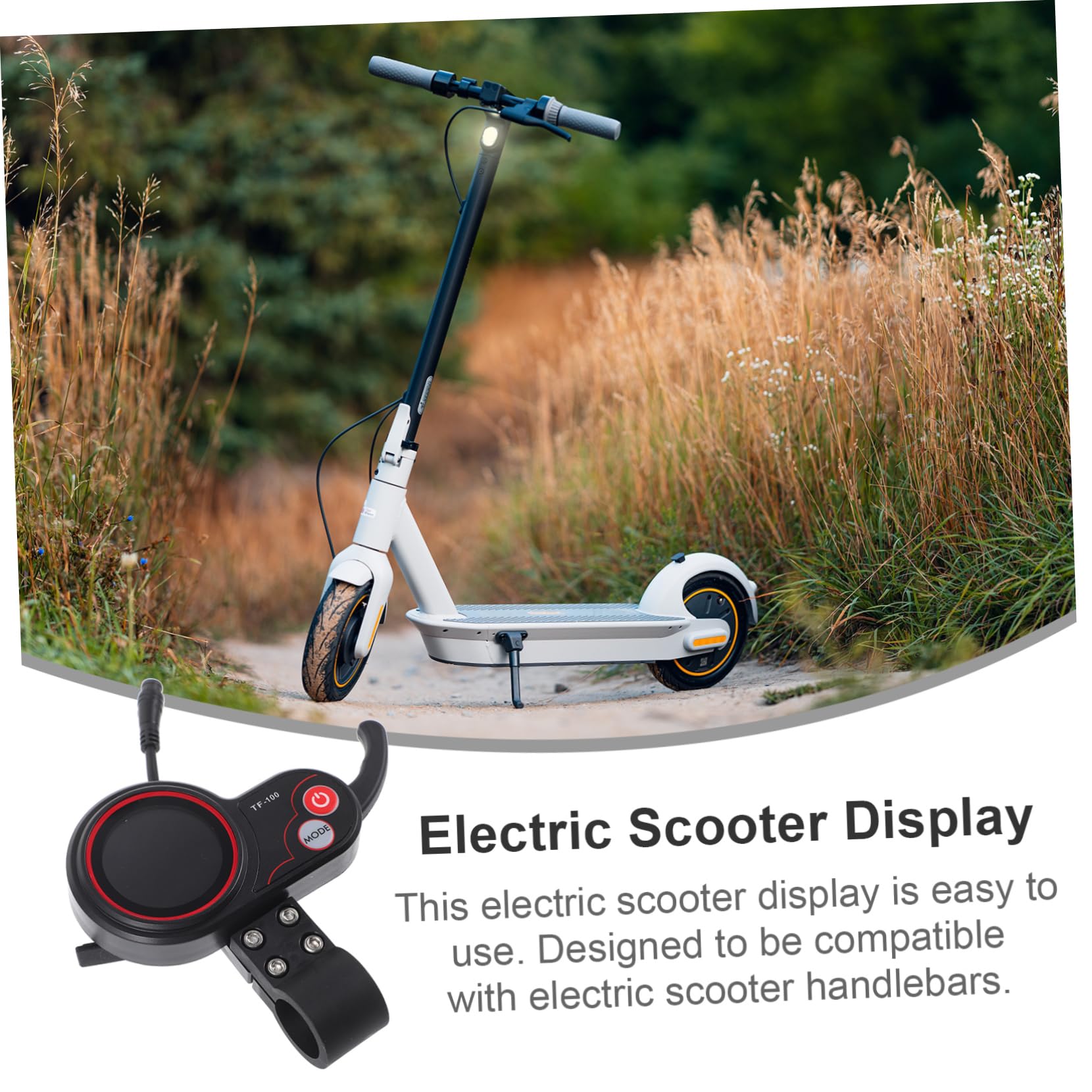 Display Per Monopattino Elettrico Compatibile Pannello Strumenti in Plastica Durevole Schermo Intuitivo e Facile Da Installare Accessorio Nero Per Scooter Elettrico